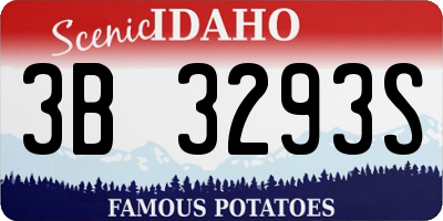 ID license plate 3B3293S