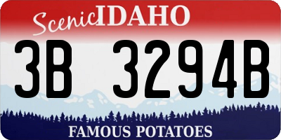 ID license plate 3B3294B