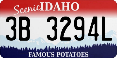 ID license plate 3B3294L