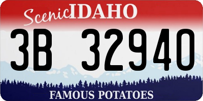 ID license plate 3B3294O