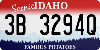 ID license plate 3B3294Q