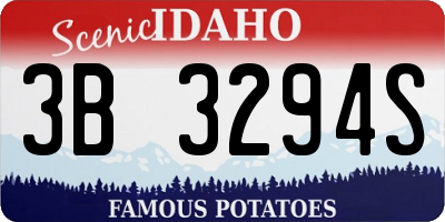ID license plate 3B3294S