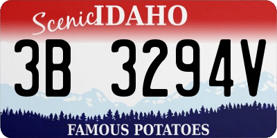 ID license plate 3B3294V