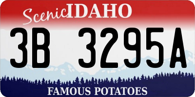 ID license plate 3B3295A