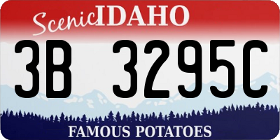 ID license plate 3B3295C
