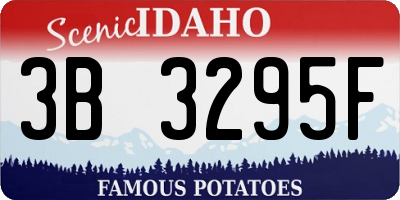 ID license plate 3B3295F