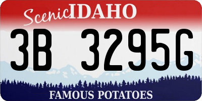 ID license plate 3B3295G