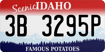 ID license plate 3B3295P