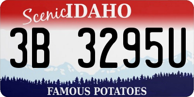 ID license plate 3B3295U