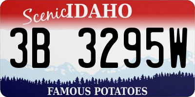 ID license plate 3B3295W