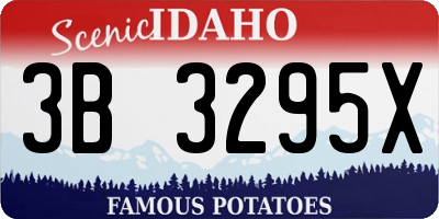 ID license plate 3B3295X