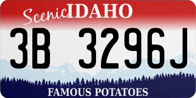 ID license plate 3B3296J