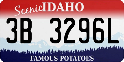 ID license plate 3B3296L