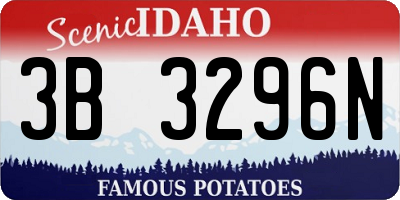 ID license plate 3B3296N