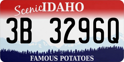 ID license plate 3B3296Q