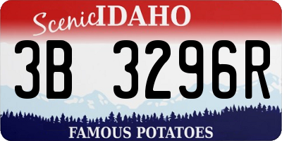 ID license plate 3B3296R