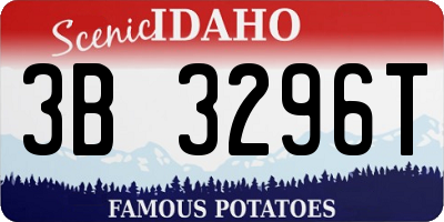 ID license plate 3B3296T