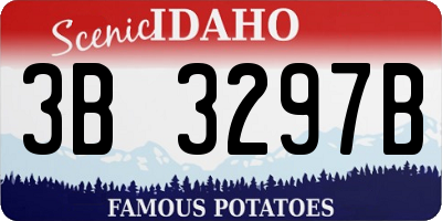 ID license plate 3B3297B