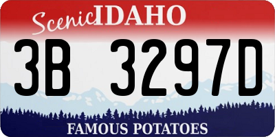 ID license plate 3B3297D