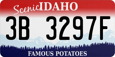 ID license plate 3B3297F