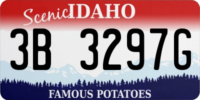 ID license plate 3B3297G