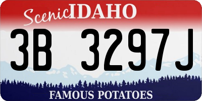 ID license plate 3B3297J