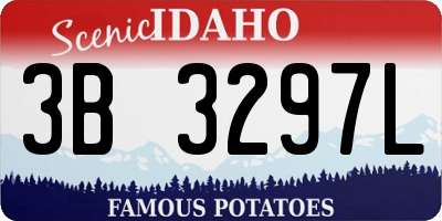 ID license plate 3B3297L