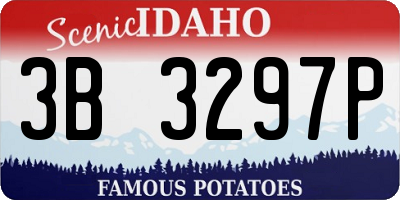 ID license plate 3B3297P