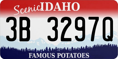 ID license plate 3B3297Q