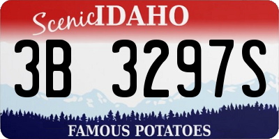 ID license plate 3B3297S