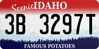ID license plate 3B3297T