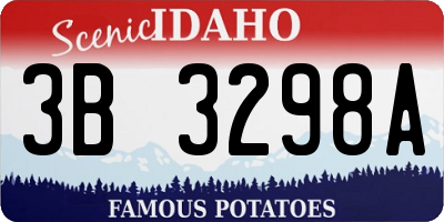 ID license plate 3B3298A
