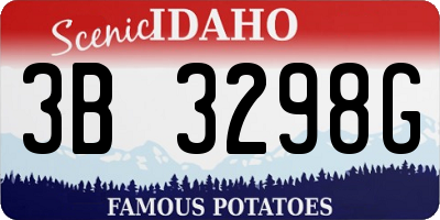 ID license plate 3B3298G
