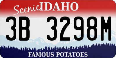 ID license plate 3B3298M