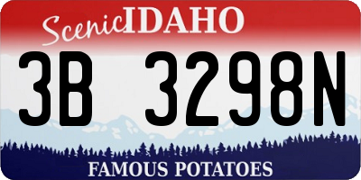ID license plate 3B3298N