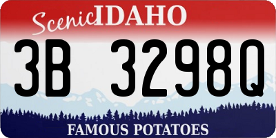 ID license plate 3B3298Q
