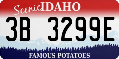ID license plate 3B3299E