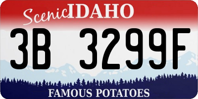 ID license plate 3B3299F