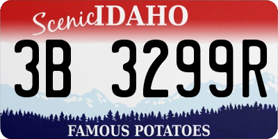 ID license plate 3B3299R