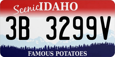 ID license plate 3B3299V