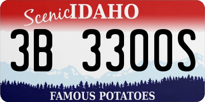 ID license plate 3B3300S