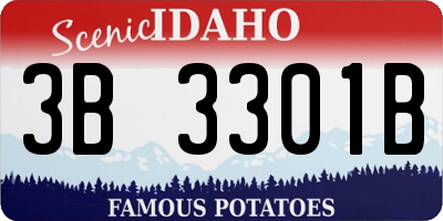 ID license plate 3B3301B