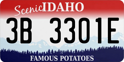 ID license plate 3B3301E
