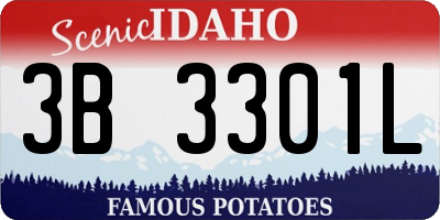 ID license plate 3B3301L