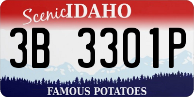 ID license plate 3B3301P