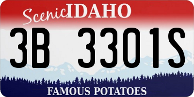 ID license plate 3B3301S