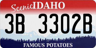 ID license plate 3B3302B