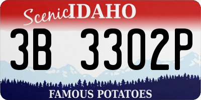 ID license plate 3B3302P
