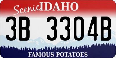 ID license plate 3B3304B