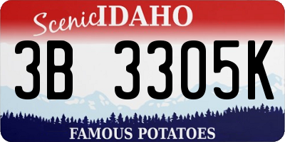 ID license plate 3B3305K